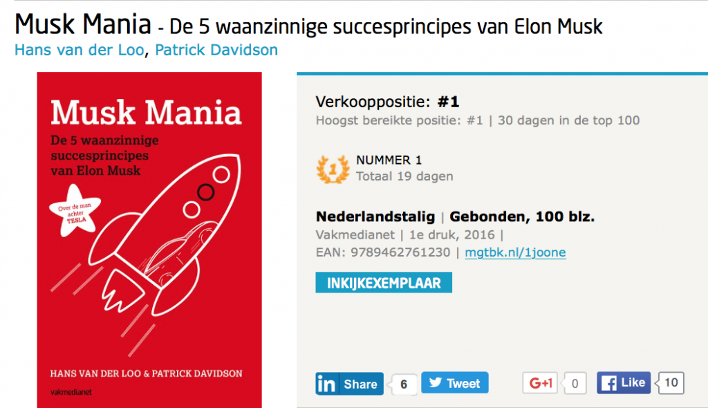Musk Mania bestseller #1