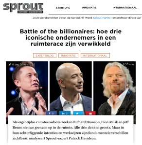 Sprout Battle of the Billionaires Elon Musk Richard Branson Jeff Bezos
