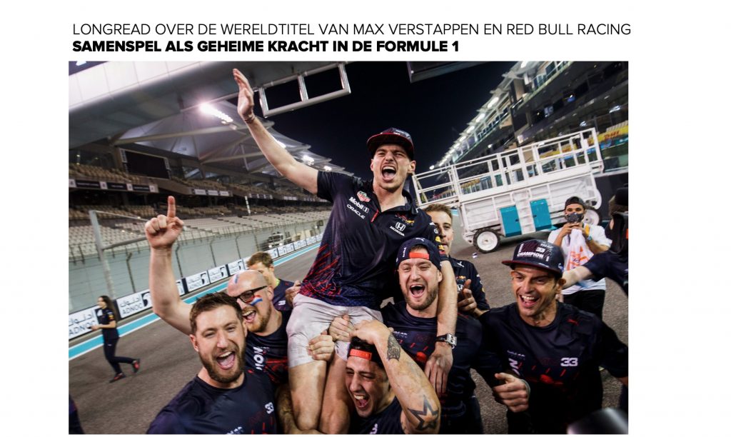 Longread over de wereldtitel van Max Verstappen en Red Bull Racing Teaming (samenspel) als geheime kracht in de Formule 1