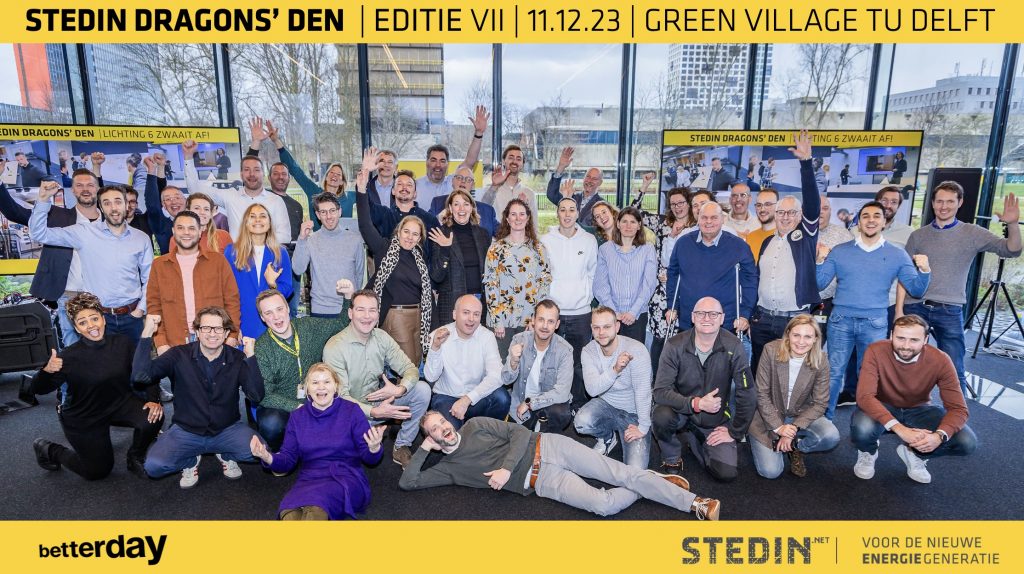 Stedin Dragons' Den, editie 7, 11.12.23, Green Village TU Delft, in samenwerking met betterday (Patrick Davidson)