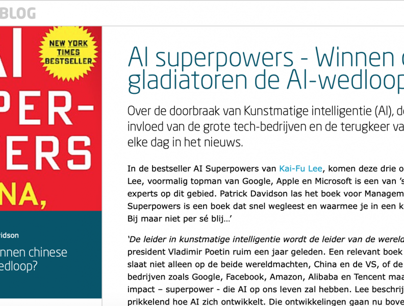 AI Superpowers : China, Silicon Valley and the New World Order – KAI-FU LEE