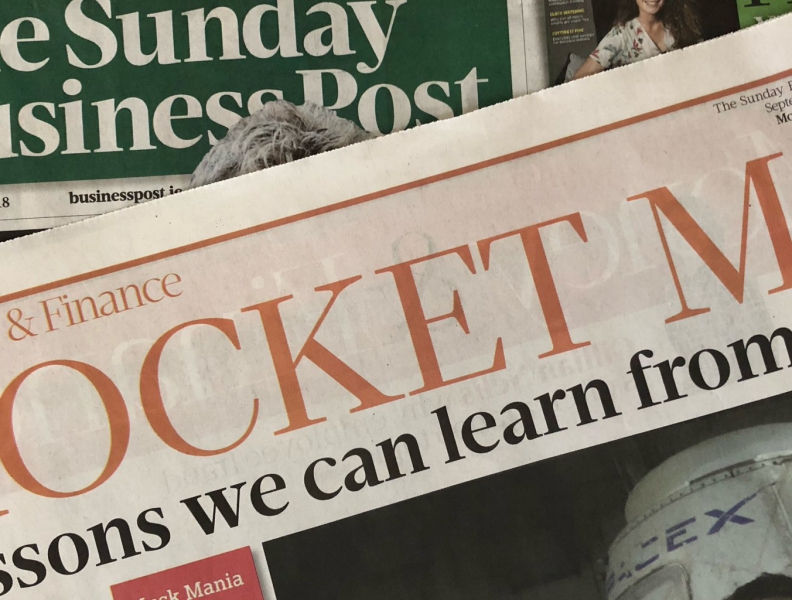 Lessons we can learn from Elon Musk (Sunday Business Post, 23.09.18)